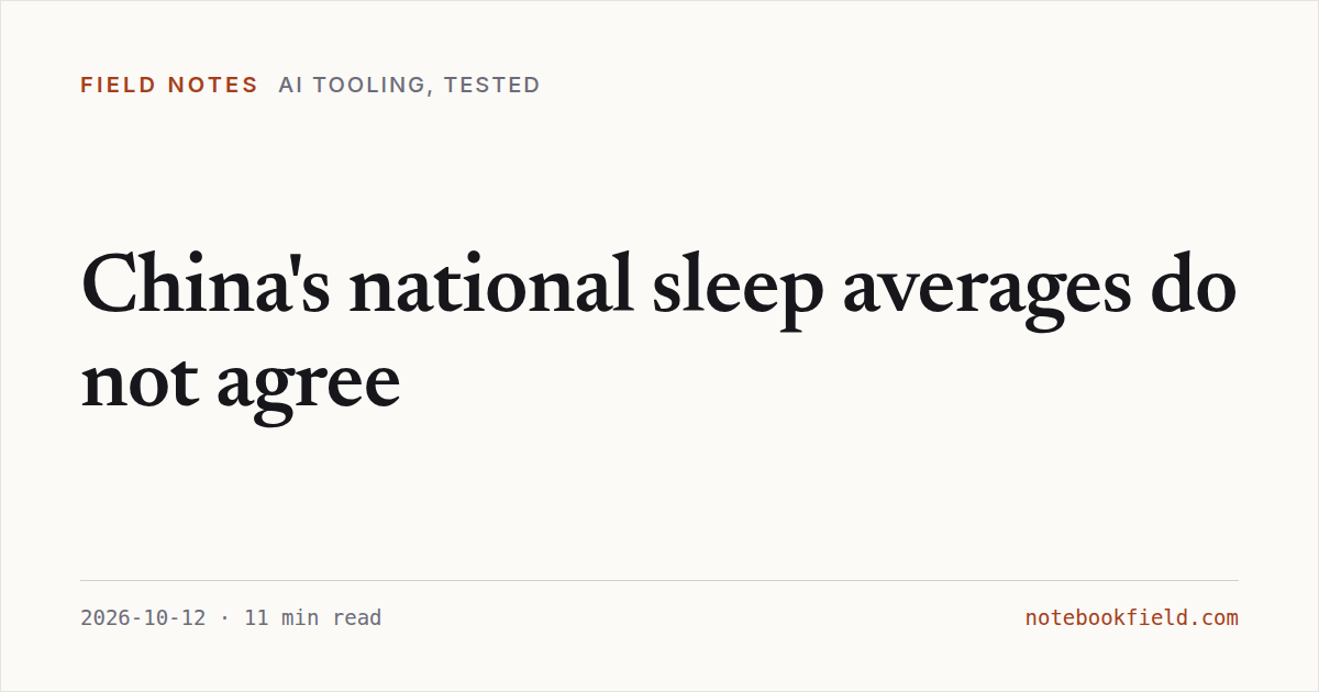 Card for “China's national sleep averages do not agree”