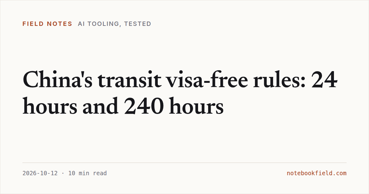 Card for “China's transit visa-free rules: 24 hours and 240 hours”