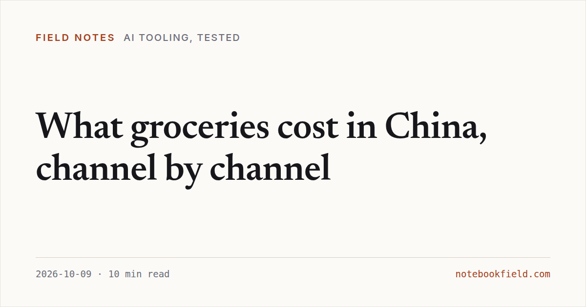 Card for “What groceries cost in China, channel by channel”