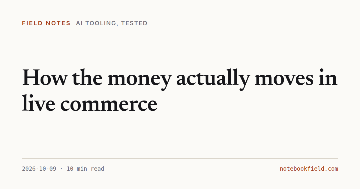 Card for “How the money actually moves in live commerce”