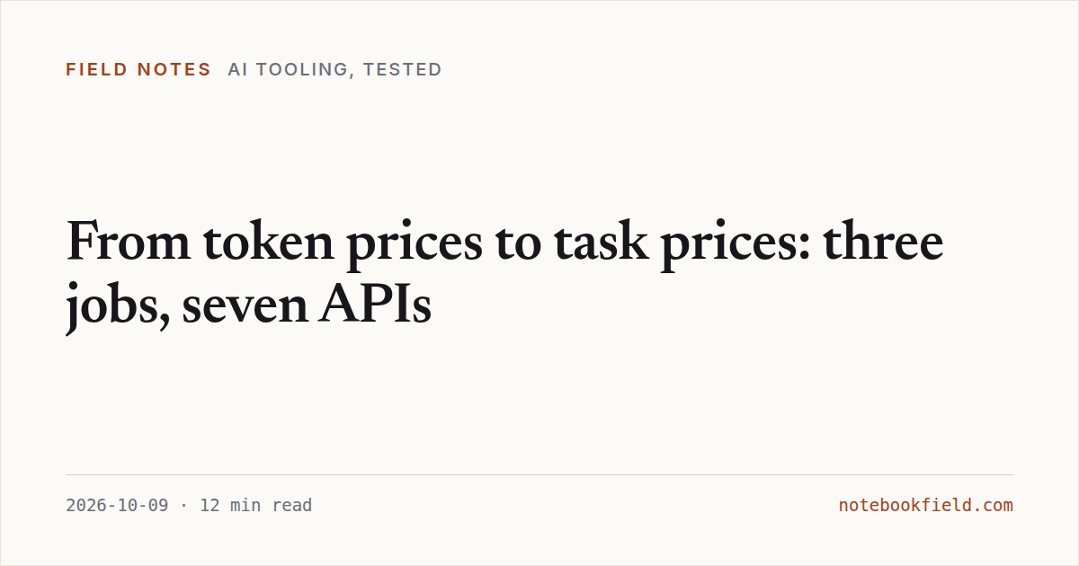 Card for “From token prices to task prices: three jobs, seven APIs”