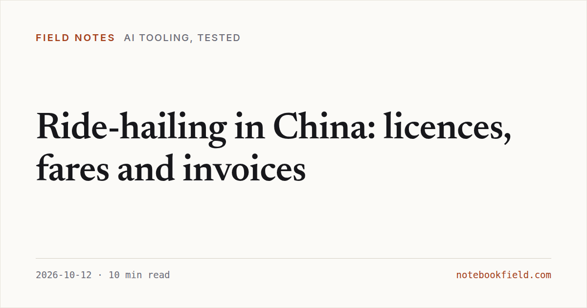 Card for “Ride-hailing in China: licences, fares and invoices”