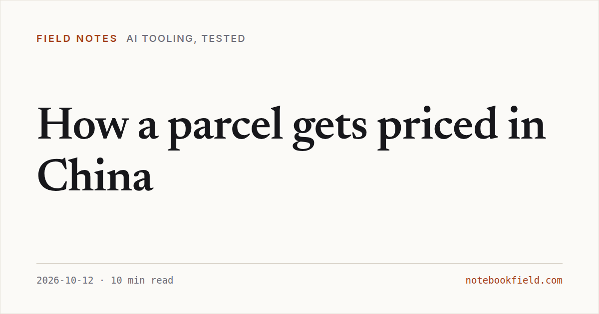 Card for “How a parcel gets priced in China”