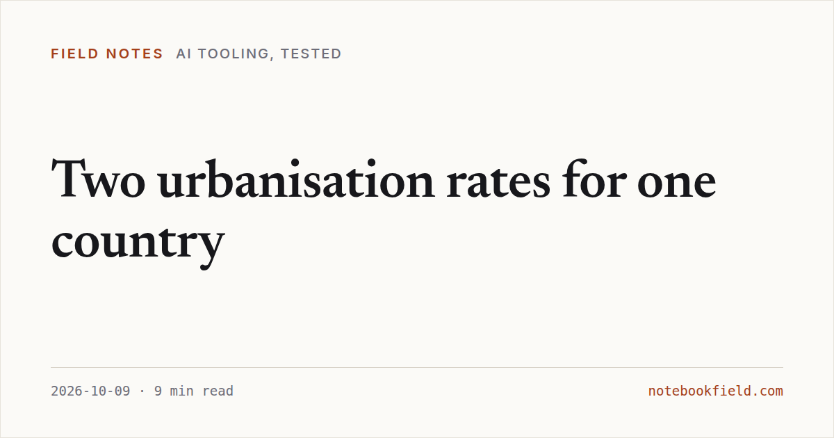 Card for “Two urbanisation rates for one country”